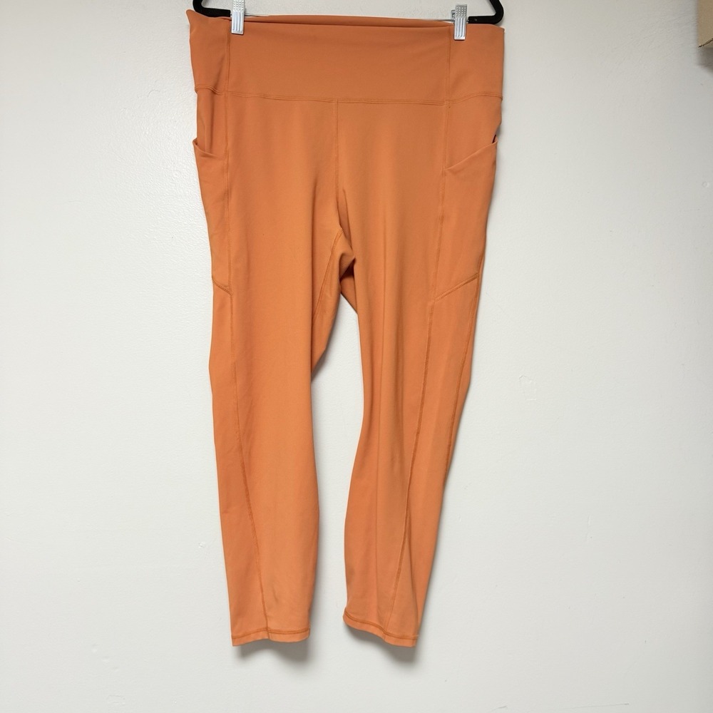 Pureluxe Fabletics Women's Orange Leggings (No Size Tag)